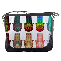 Evil Eye Protection Charm Colorful Messenger Bag by Wegoenart