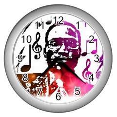 Befunky Mgclothingstore Jpg Wall Clock (silver) by mgfiretestedshop