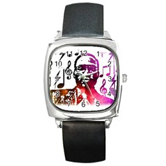 Befunky Mgclothingstore Jpg Square Metal Watch by mgfiretestedshop