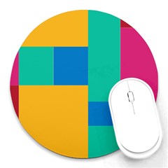 Unique Background Abstract Round Mousepads