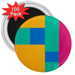 Unique Background Abstract 3  Magnets (100 pack)