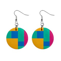 Unique Background Abstract Mini Button Earrings