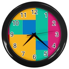 Unique Background Abstract Wall Clock (Black)