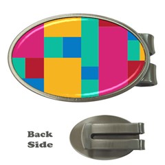 Unique Background Abstract Money Clips (Oval) 