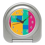 Unique Background Abstract Travel Alarm Clock Front