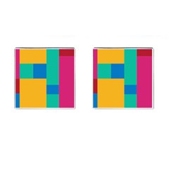 Unique Background Abstract Cufflinks (Square)