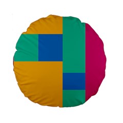 Unique Background Abstract Standard 15  Premium Round Cushions