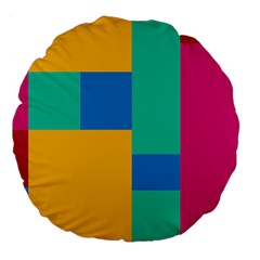 Unique Background Abstract Large 18  Premium Flano Round Cushions