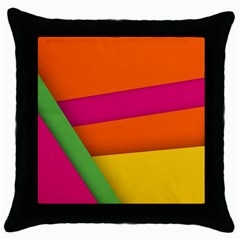 Background Abstract Throw Pillow Case (black) by Wegoenart