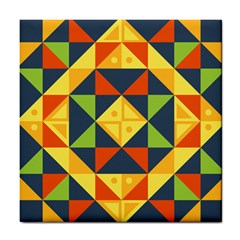 Background Geometric Color Tile Coasters