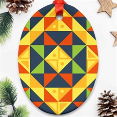 Background Geometric Color Ornament (Oval)