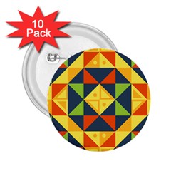 Background Geometric Color 2.25  Buttons (10 pack) 