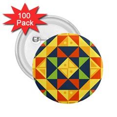 Background Geometric Color 2.25  Buttons (100 pack) 