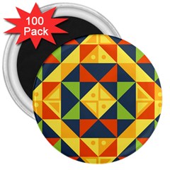 Background Geometric Color 3  Magnets (100 Pack) by Wegoenart