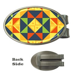 Background Geometric Color Money Clips (Oval) 