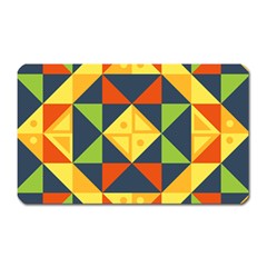 Background Geometric Color Magnet (Rectangular)