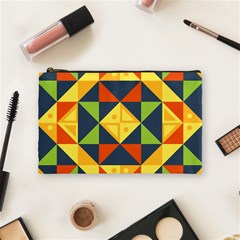 Background Geometric Color Cosmetic Bag (Medium)