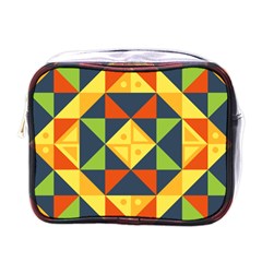 Background Geometric Color Mini Toiletries Bag (One Side)