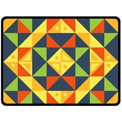 Background Geometric Color Fleece Blanket (Large) 