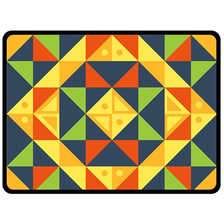 Background Geometric Color Fleece Blanket (Large) 