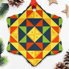 Background Geometric Color Ornament (Snowflake)