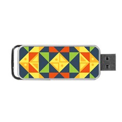 Background Geometric Color Portable USB Flash (One Side)