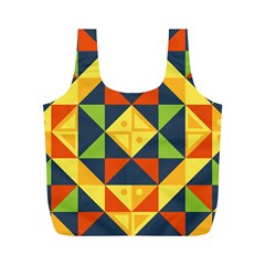 Background Geometric Color Full Print Recycle Bag (M)