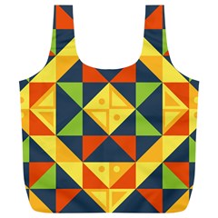 Background Geometric Color Full Print Recycle Bag (XL)