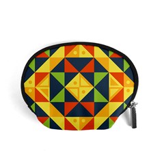 Background Geometric Color Accessory Pouch (Small)