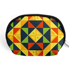 Background Geometric Color Accessory Pouch (Medium)