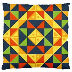 Background Geometric Color Large Flano Cushion Case (One Side)