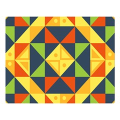 Background Geometric Color Double Sided Flano Blanket (Large) 