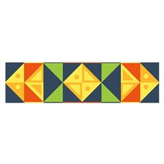 Background Geometric Color Satin Scarf (Oblong)