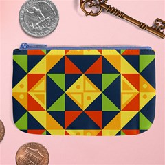 Background Geometric Color Large Coin Purse