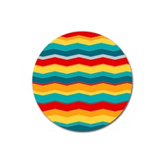 Retro Colors 60 Background Magnet 3  (round) by Wegoenart