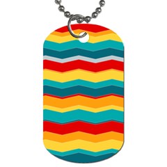 Retro Colors 60 Background Dog Tag (two Sides) by Wegoenart