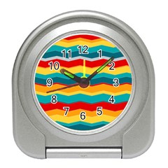 Retro Colors 60 Background Travel Alarm Clock by Wegoenart