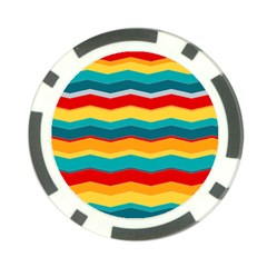 Retro Colors 60 Background Poker Chip Card Guard by Wegoenart