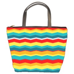 Retro Colors 60 Background Bucket Bag by Wegoenart