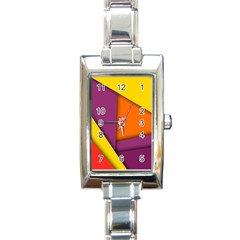 Background Abstract Rectangle Italian Charm Watch by Wegoenart