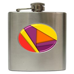 Background Abstract Hip Flask (6 Oz) by Wegoenart