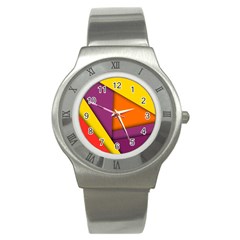 Background Abstract Stainless Steel Watch by Wegoenart