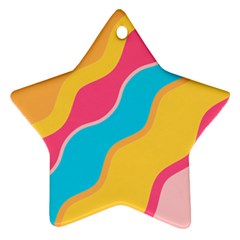 Cake Color Palette Painting Star Ornament (two Sides) by Wegoenart