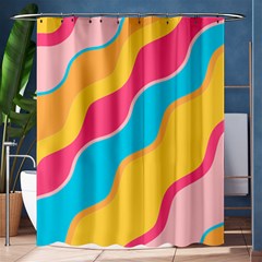 Cake Color Palette Painting Shower Curtain 60  X 72  (medium)  by Wegoenart