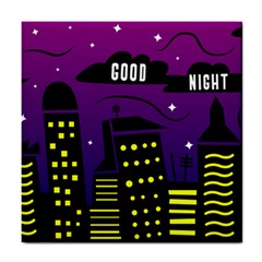 City Architecture Night Skyscraper Tile Coasters by Wegoenart