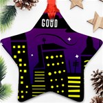 City Architecture Night Skyscraper Ornament (Star) Front