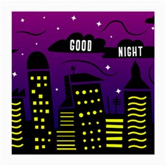 City Architecture Night Skyscraper Medium Glasses Cloth (2-side) by Wegoenart