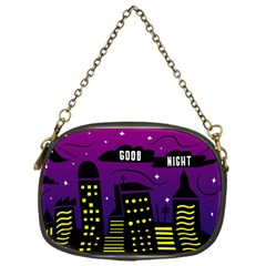 City Architecture Night Skyscraper Chain Purse (one Side)