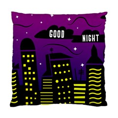 City Architecture Night Skyscraper Standard Cushion Case (two Sides) by Wegoenart