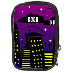 City Architecture Night Skyscraper Compact Camera Leather Case by Wegoenart